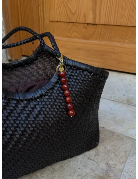 SOÏ | Cali Rød Jade Nøglering