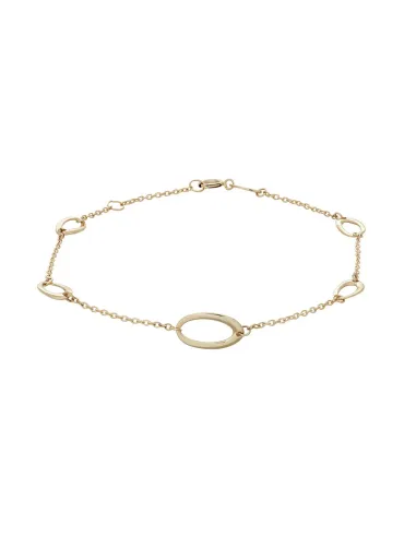 SIERSBØL | 8kt. guldarmbånd kæde m/ovale led