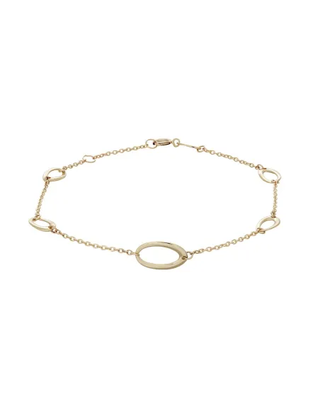 SIERSBØL | 8kt. guldarmbånd kæde m/ovale led