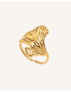 KHAAI STUDIO | Leaf Ring - Forgyldt