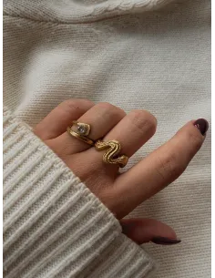 KHAAI STUDIO | Current Ring - Forgyldt 2