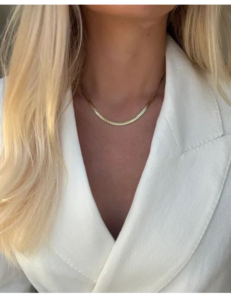 KHAAI STUDIO | Flat Snake Chain - Forgyldt