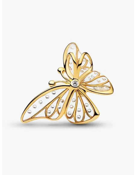 PANDORA Funklende Pavé Tredobbelt Række Charm | Glimtende Elegance