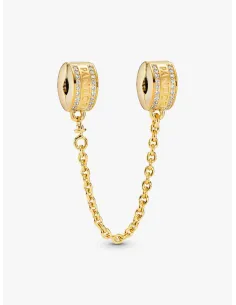 PANDORA Funklende Pavé Tredobbelt Række Charm | Glimtende Elegance