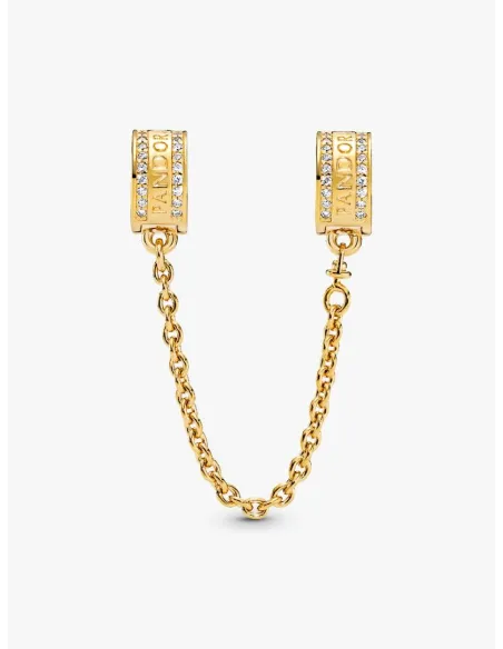 PANDORA Funklende Pavé Tredobbelt Række Charm | Glimtende Elegance