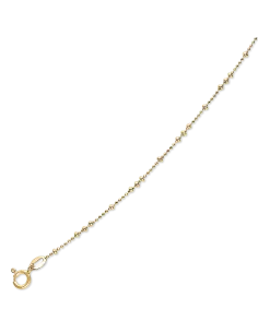 STØVRING | Sølvforgyldt ankelkæde kuglekæde med skiftevis 3 og 1 kugle