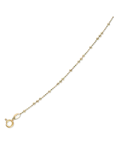 STØVRING | Sølvforgyldt ankelkæde kuglekæde med skiftevis 3 og 1 kugle