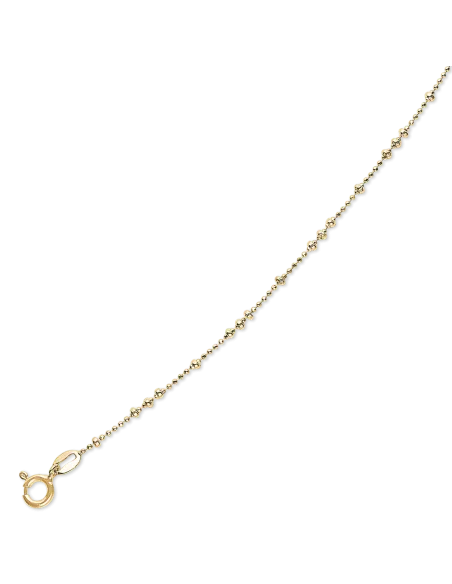 STØVRING | Sølvforgyldt ankelkæde kuglekæde med skiftevis 3 og 1 kugle