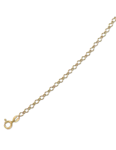 STØVRING | Sølvforgyldt ankelkæde med ovale led.