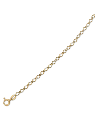 STØVRING | Sølvforgyldt ankelkæde med ovale led.