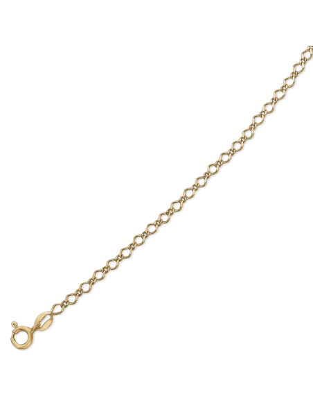 STØVRING | Sølvforgyldt ankelkæde med ovale led.