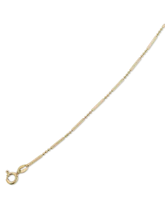 STØVRING | Sølvforgyldt ankelkæde 3 kugler med pind i mellem