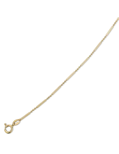 STØVRING | Sølvforgyldt ankelkæde 3 kugler med pind i mellem