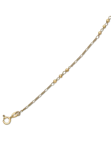 STØVRING | Sølvforgyldt ankelkæde med 3 x 3 kugler og ovale led.