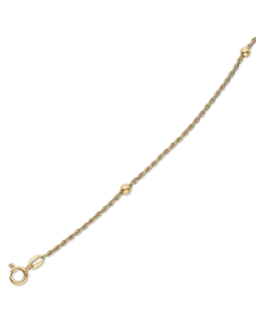 STØVRING | Sølvforgyldt ankelkæde snoet med 3 kugler.