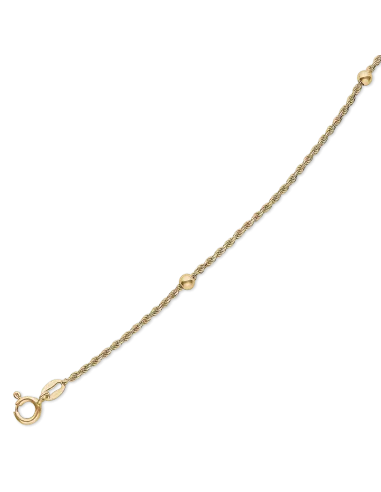 STØVRING | Sølvforgyldt ankelkæde snoet med 3 kugler.