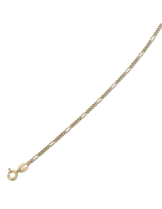 STØVRING | Sølvforgyldt ankelkæde figaro.