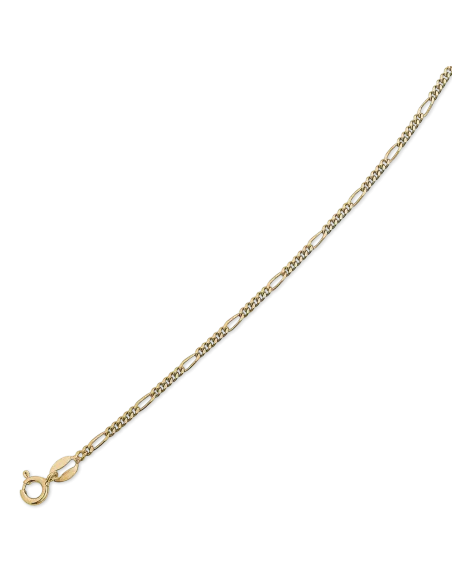 STØVRING | Sølvforgyldt ankelkæde figaro.