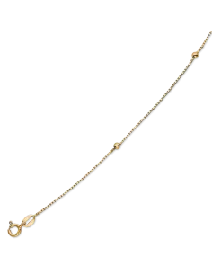 STØVRING | Sølvforgyldt ankelkæde venezia med 3 kugler.