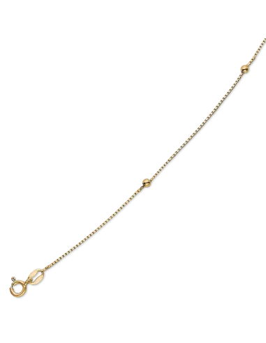 STØVRING | Sølvforgyldt ankelkæde venezia med 3 kugler.