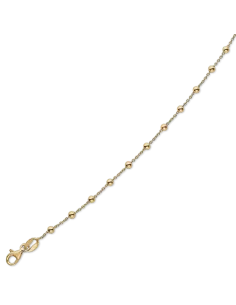 STØVRING | Sølvforgyldt ankelkæde med kugler på kæde.