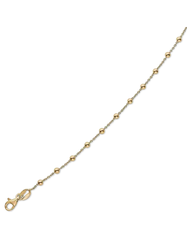 STØVRING | Sølvforgyldt ankelkæde med kugler på kæde.