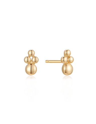 STØVRING DESIGN | 14 kt. guld ørestikker knapper 3 små og 1 stor.