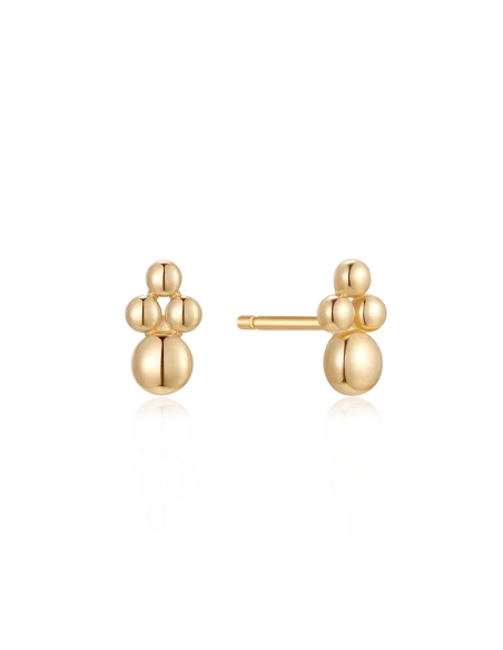 STØVRING DESIGN | 14 kt. guld ørestikker knapper 3 små og 1 stor.