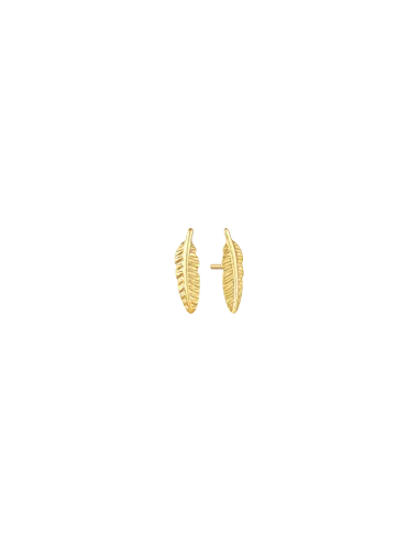 STØVRING DESIGN | 14 kt. guld ørestikker blad tynd aflang.