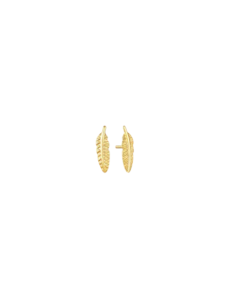 STØVRING DESIGN | 14 kt. guld ørestikker blad tynd aflang.