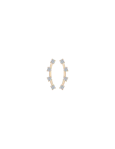 STØVRING DESIGN | 14 kt. guld ørestikker 4 syntetisk cubic zirconia på bue.