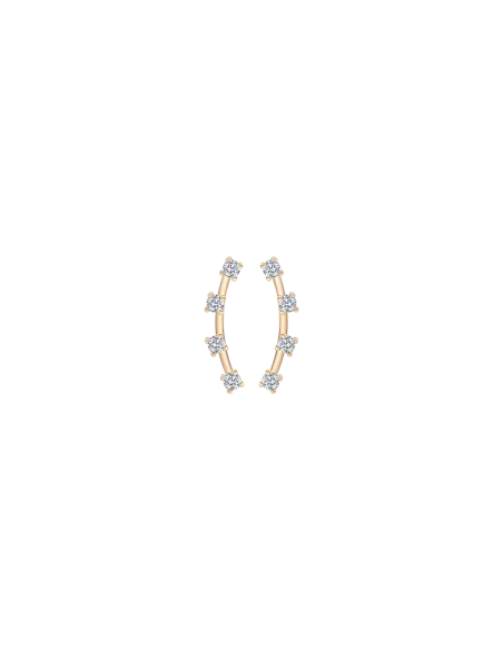 STØVRING DESIGN | 14 kt. guld ørestikker 4 syntetisk cubic zirconia på bue.