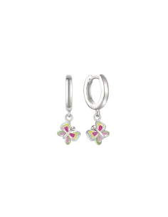 STØVRING DESIGN | Sølv creol rhodineret med sommerfugl som hænger