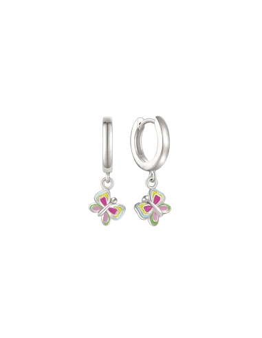 STØVRING DESIGN | Sølv creol rhodineret med sommerfugl som hænger