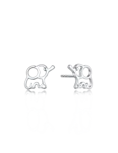 STØVRING DESIGN | Sølv ørestikker rhodineret elefant.