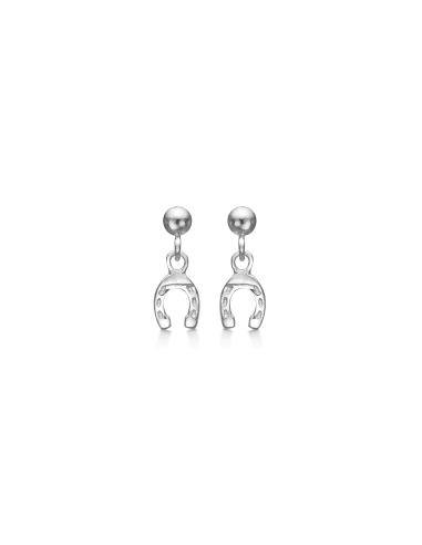 STØVRING DESIGN | Sølv ørehænger rhodineret hestesko.