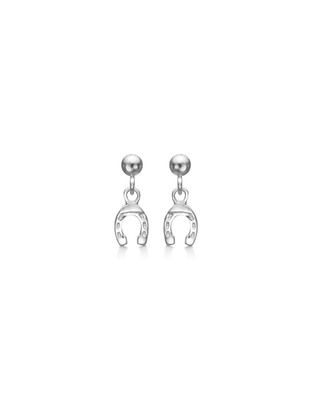 STØVRING DESIGN | Sølv ørehænger rhodineret hestesko.