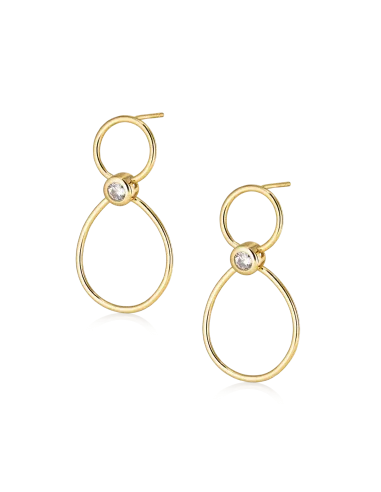 ALURA | Grace Ørestik 32 sølv forgyldt