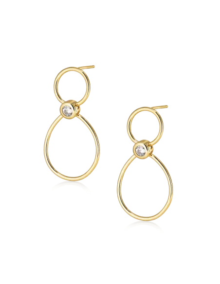 ALURA | Grace Ørestik 32 sølv forgyldt