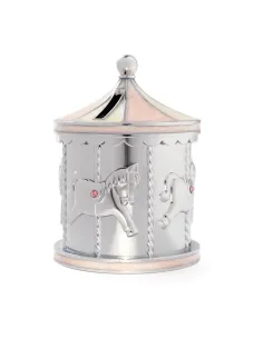 NOA KIDS | Forkromet sparebøsse lyserød karusel