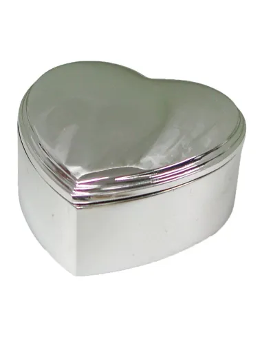 NOA KIDS | Forkromet smykkeskrin hjerte 8x8 cm