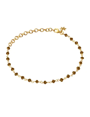 SUSANNE FRIIS BJØRNER | Armbånd i forgyldt sølv med facet røgkvarts