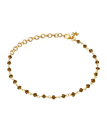 SUSANNE FRIIS BJØRNER | Armbånd i forgyldt sølv med facet røgkvarts