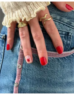 Lorien Ring – unik ring med ferskvandsperle og bølget design fra Tides. 2