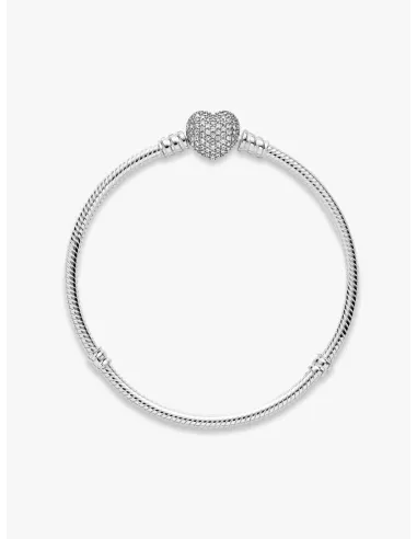 PANDORA | Moments Funklende Hjerte- og Slangekædearmbånd