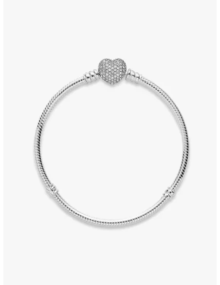 PANDORA | Moments Funklende Hjerte- og Slangekædearmbånd