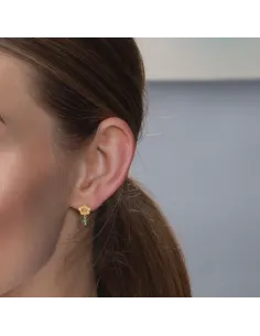 Nordahl Jewellery | Ørestikker grøn blomst BRODERIE52 2