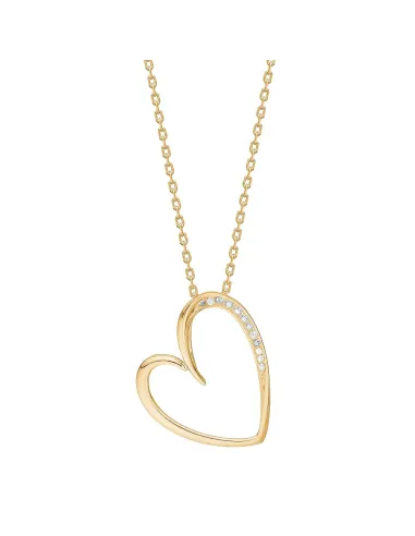 JOANLINOR | Forg. sølvvedhæng hjerte m/cz inkl. kæde - RiveraNor