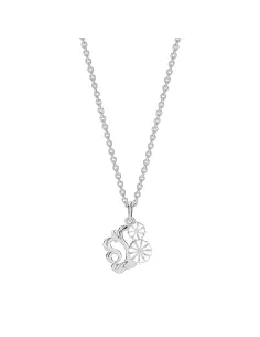 Lund Copenhagen | Marguerit collier filigran 7,5+ 5mm hvid emalje 45-48 CM