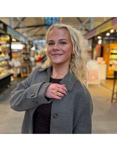 Sistie | Wavy - Øreringe Forgyldt